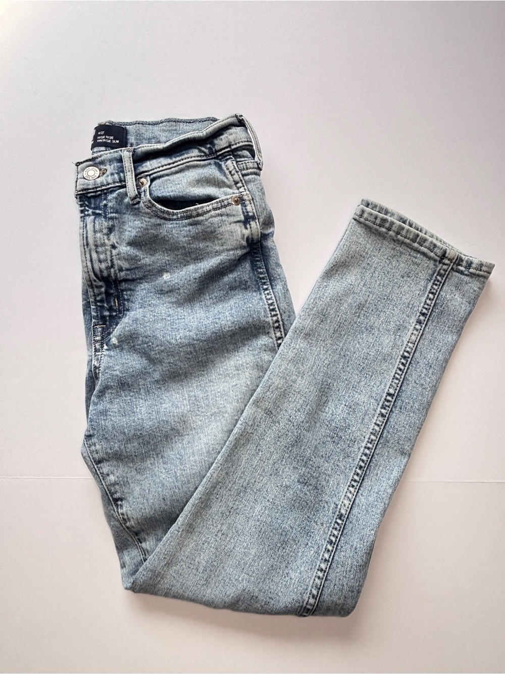 GAP High Rise Vintage Slim Jeans 4 / 27 Acid Bleach Wash